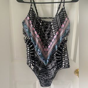 No Boundaries cutout one piece swimsuit